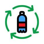 Made From Recycled Bottles Icon