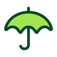Umbrella Colour Icon