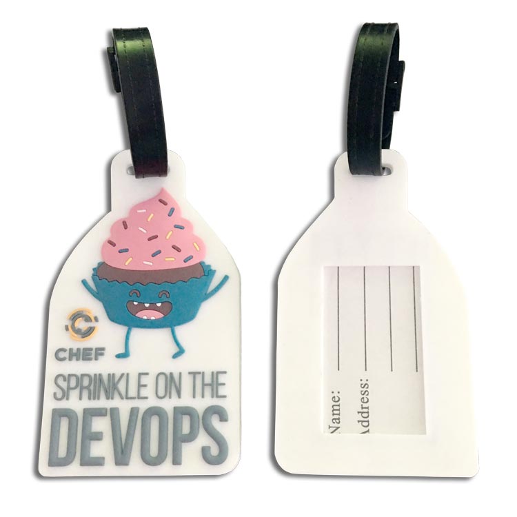 3D Custom PVC Luggage Tag - Showing Reverse Side
