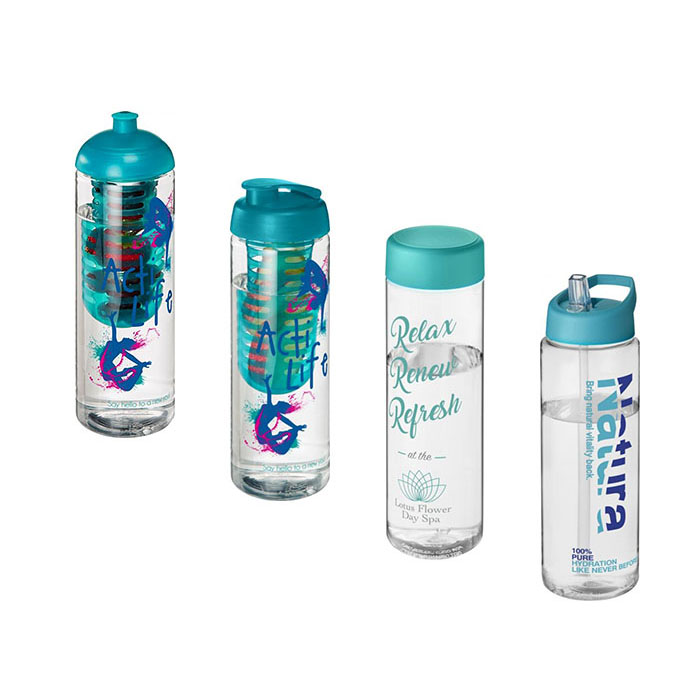 Aqua H<sub>2</sub>O Active® Vibe 850ml Sports Bottle - Aqua Lids/Fittings