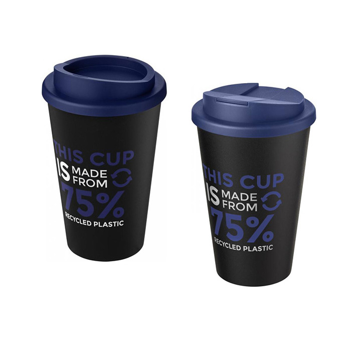 Blue (288) Americano® Eco 350ml Tumbler with Twist-On (L) & Spill-Proof (R) Lids
