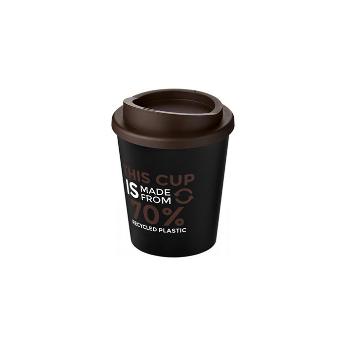 Brown Americano® Espresso Eco 250ml Recycled Tumbler with Twist-On Lid