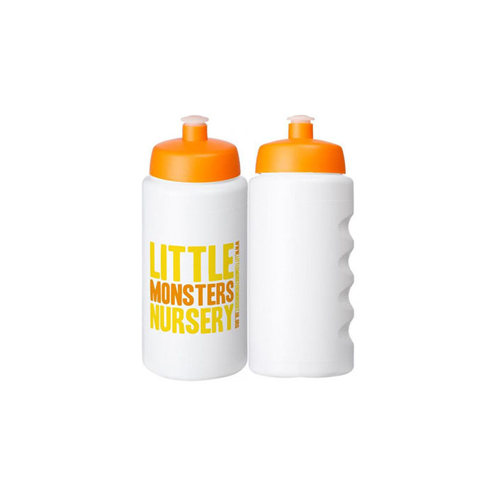 Orange Baseline Plus® Grip 500ml Sports Bottle - White with Orange Sports Lid