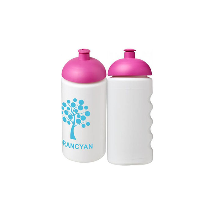 Pink Baseline Plus® Grip 500ml Sports Bottle - White with Pink Dome Lid