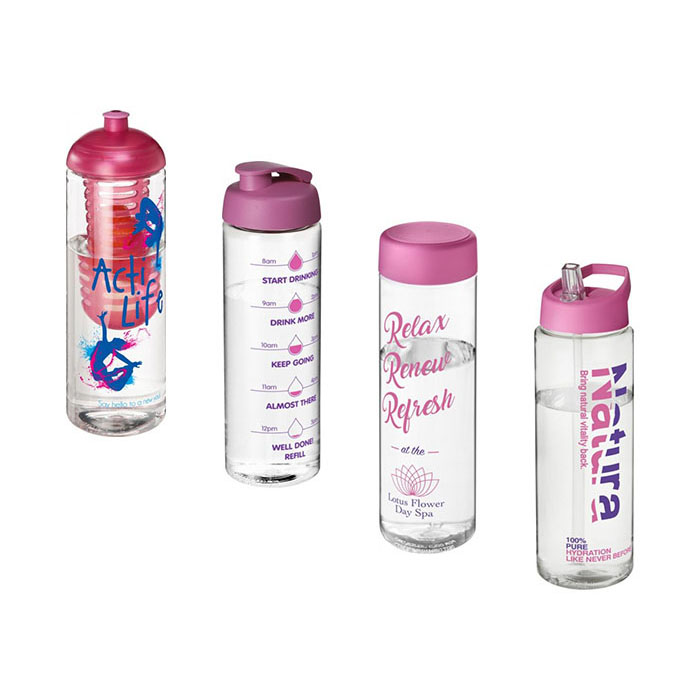 Pink H<sub>2</sub>O Active® Vibe 850ml Sports Bottle - Pink Lids/Fittings