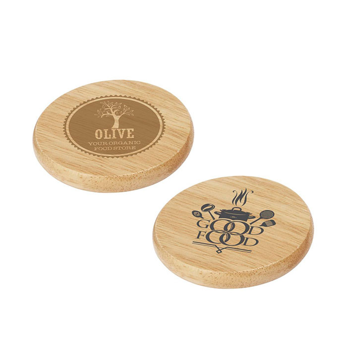 Scoll Wooden Coaster with Bottle Opener