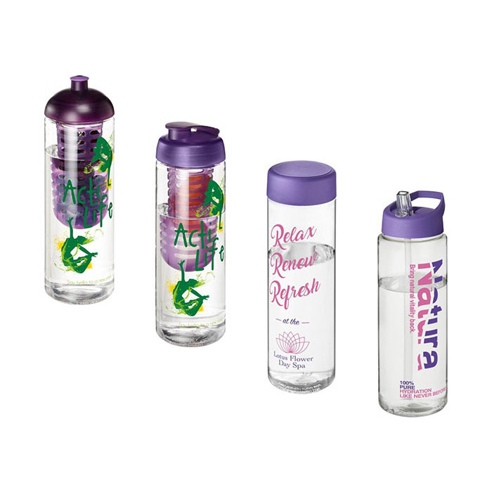 Purple H<sub>2</sub>O Active® Vibe 850ml Sports Bottle - Purple Lids/Fittings
