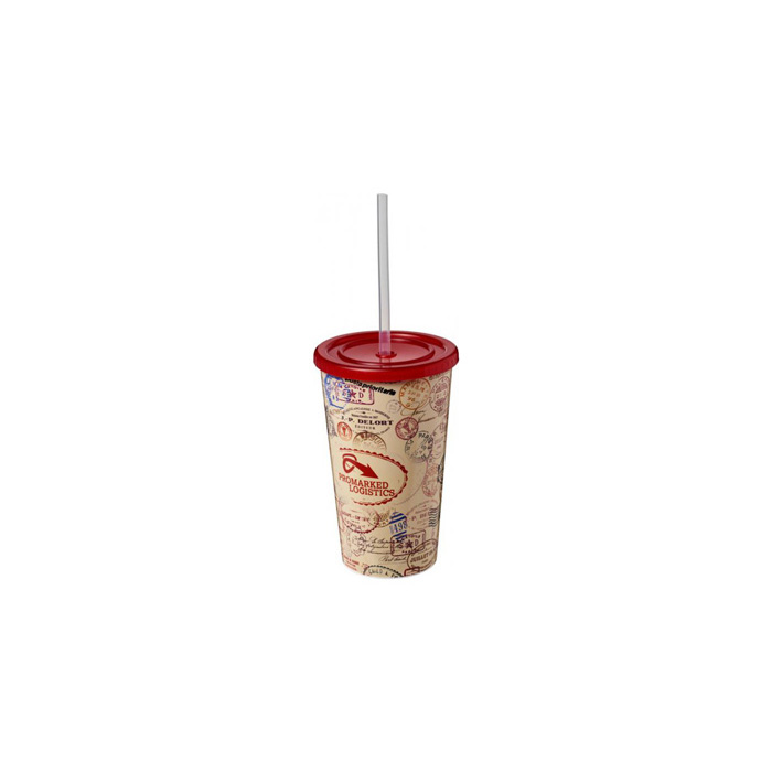 Red Brite-Americano® 350ml Double-Walled Stadium Cup