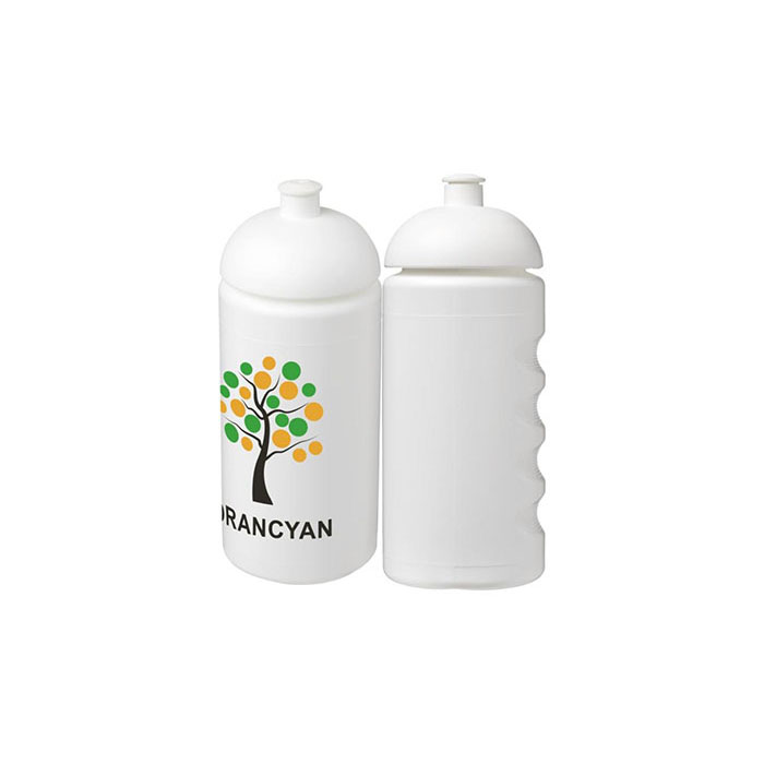 White Baseline Plus® Grip 500ml Sports Bottle with Dome Lid