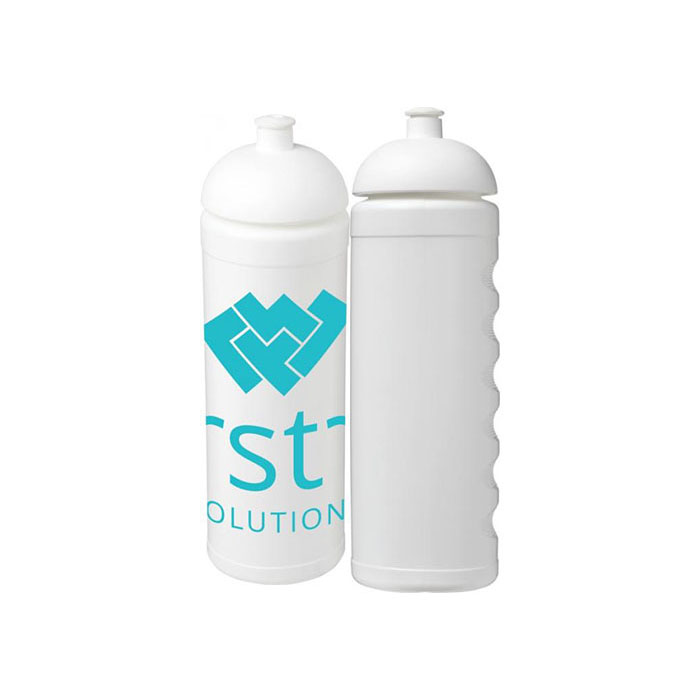 White Baseline Plus® Grip 750ml Sports Bottles with Dome Lid