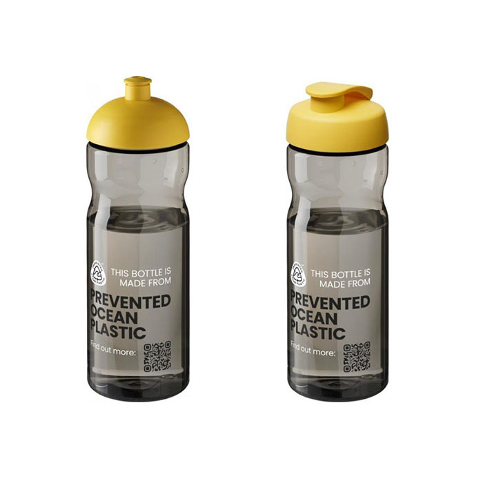 Yellow H<sub>2</sub>O Active® Eco Base 650ml Sports Bottle